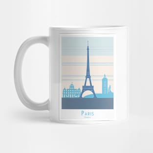 Minimalist Paris Skyline Art - Elegance and Simplicity Mug